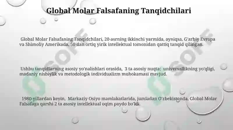 Global Molar Falsafasi 3