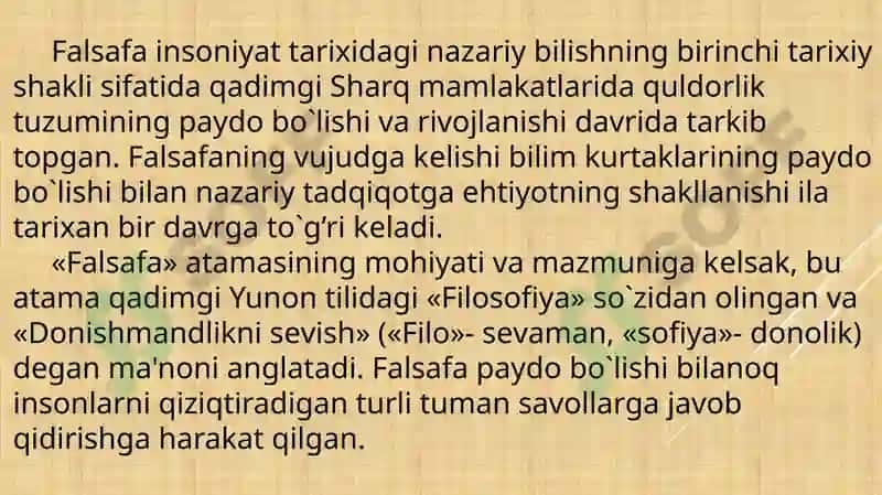 FALSAFIY TAFAKKURNING TARAQQIYOT BOSQICHLARI 3