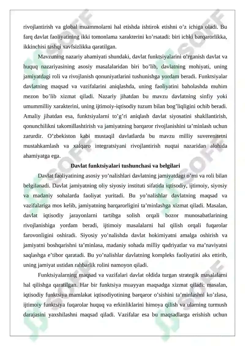Davlatning ichki va tashqi funktsiyalari 3