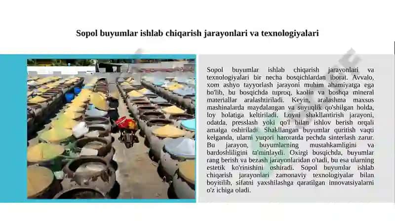 Sopol buyumlar ishlab chiqarishusullari 3