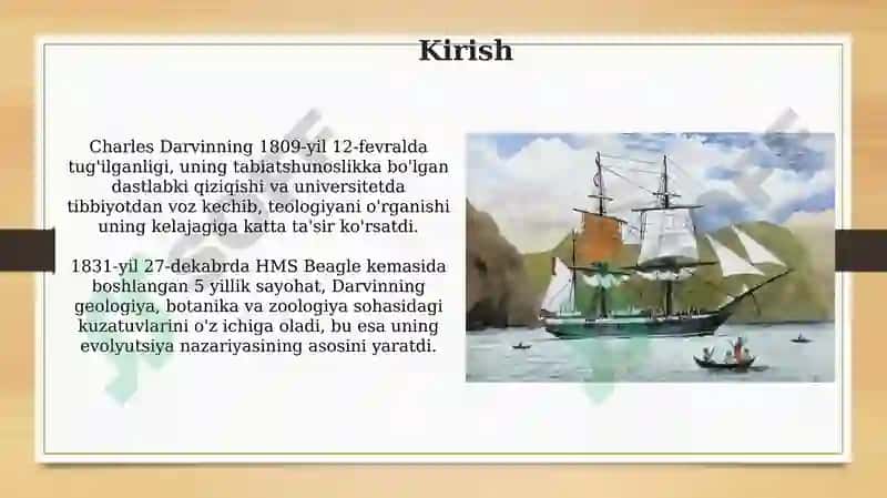 Charles Darwin xayoti va Beagle kemasidagi sayoxati 3