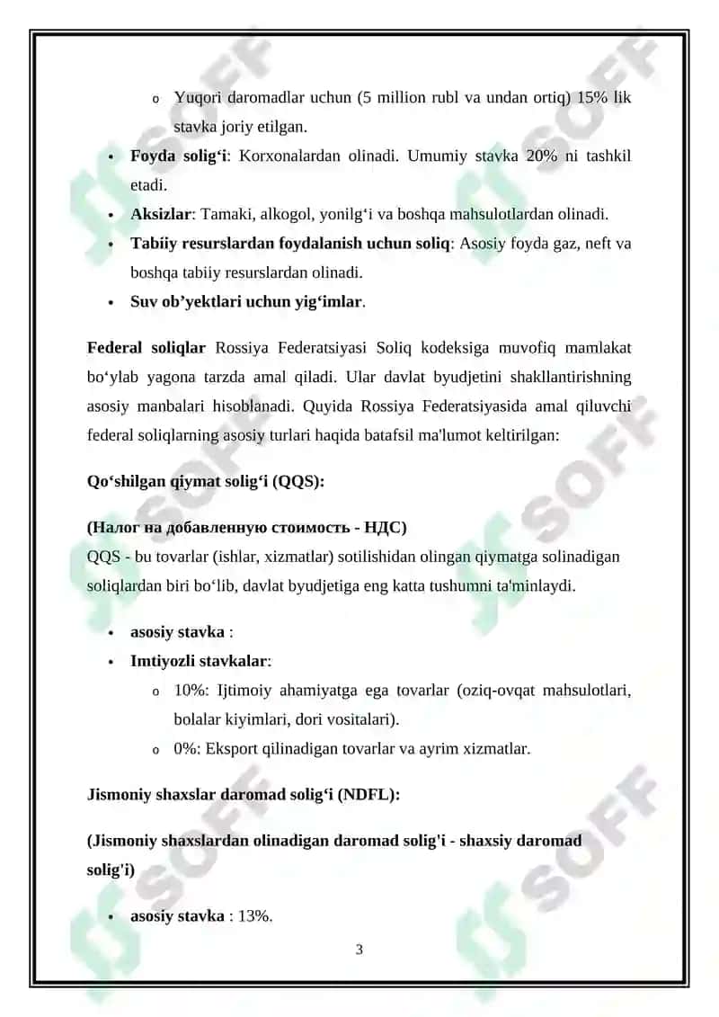 Federal Soliqlar 3