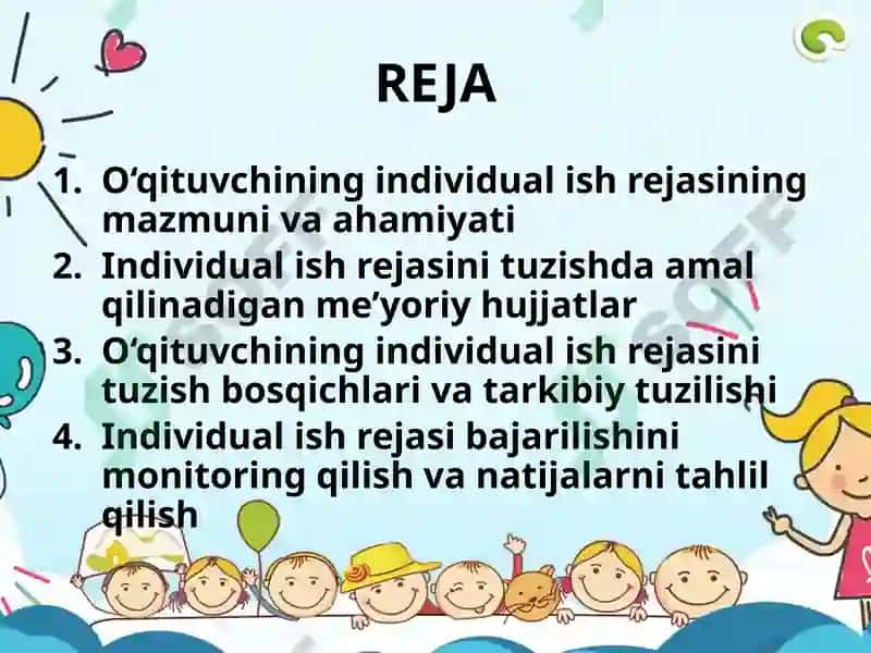 O‘QITUVCHINING INDIVIDUAL ISH REJASINI TUZISH TARTIBI 3