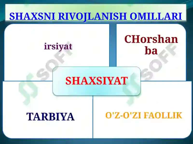 SHAXSNI RIVOJLANISH OMILLARI 3