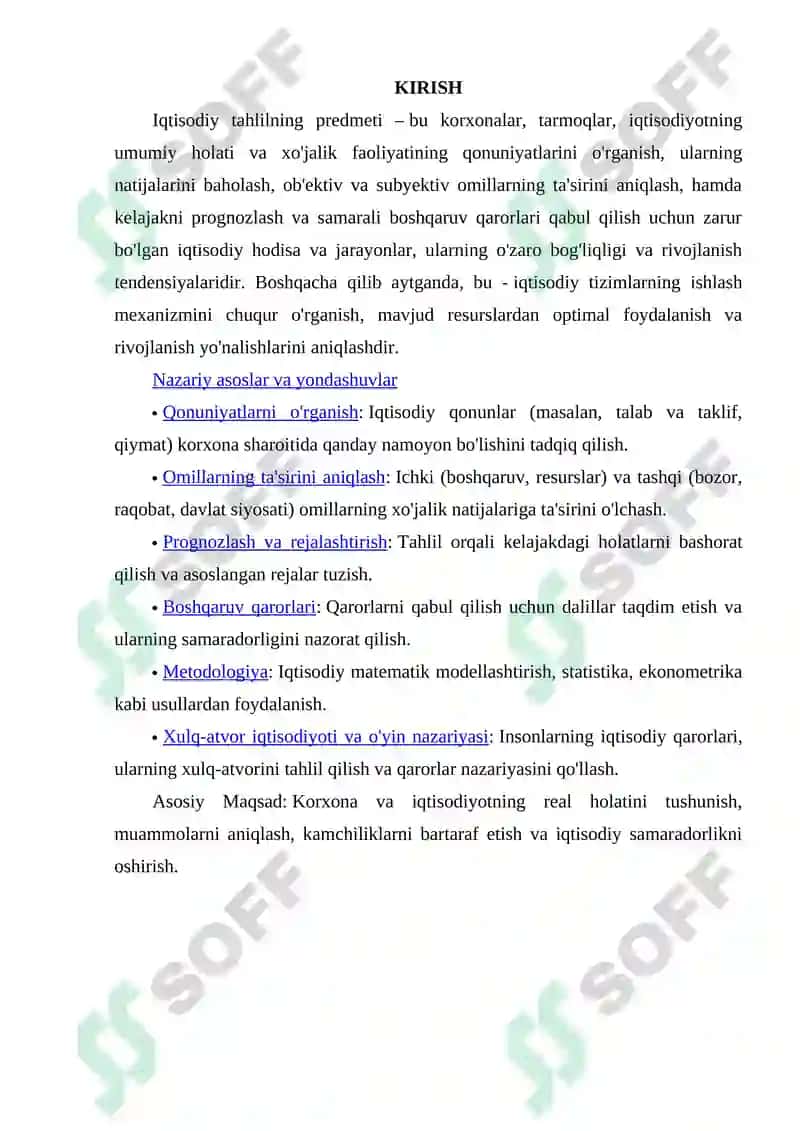 Iqtisodiy tahlilning predmeti haqidagi ilmiy nazariya 3