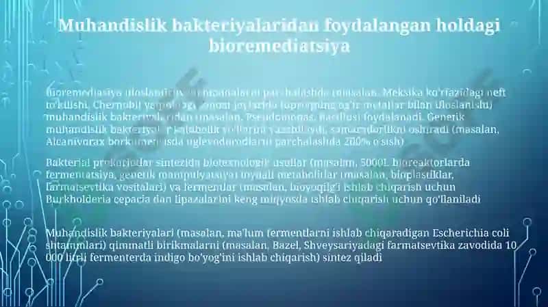 Bioremediasiya ifloslantiruvchi moddalarni parchalash 3