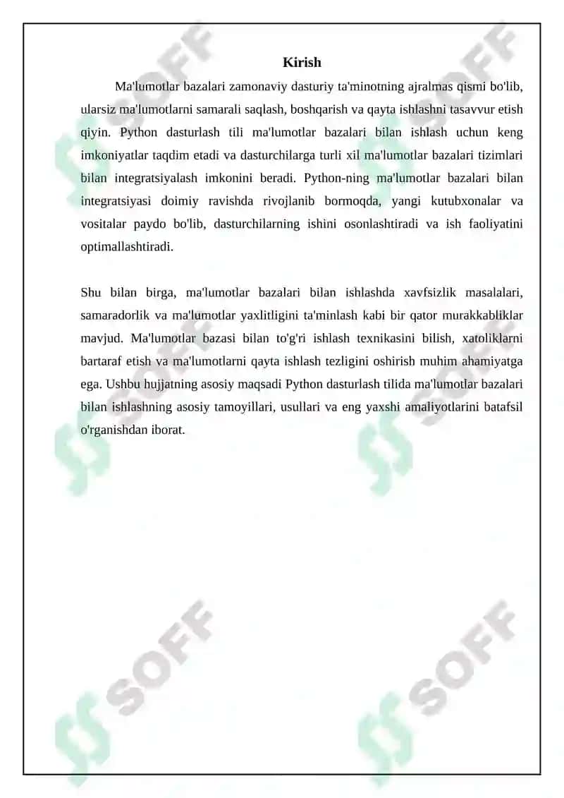 Pythonda Ma'lumotlar Bazalari Bilan Ishlash 3
