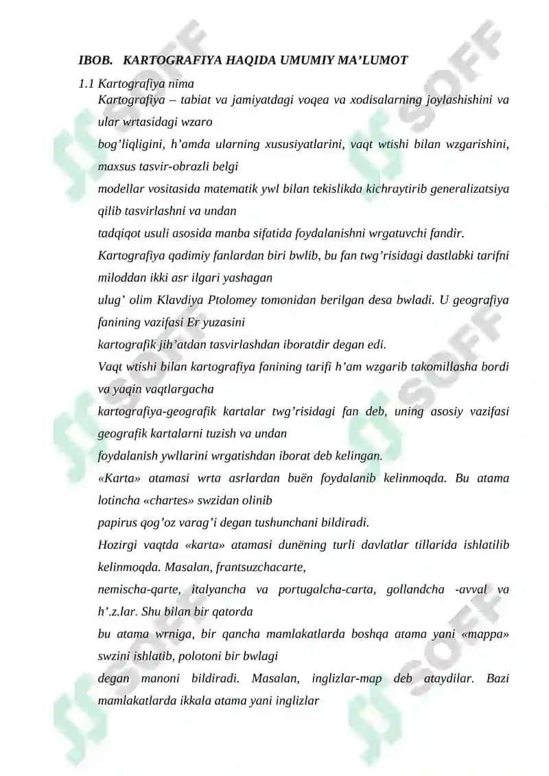 Zamonaviy kartografiyaning vujudga kelishi va rivojlanishi 3