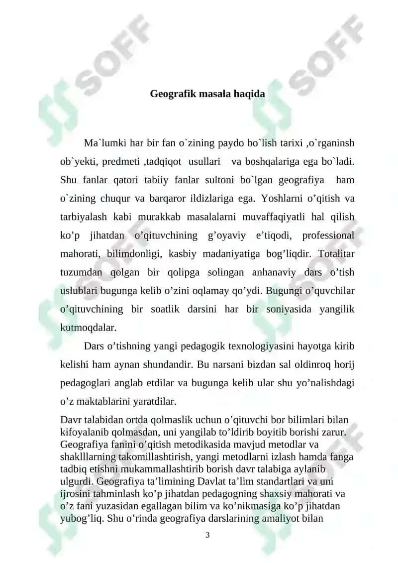 Geografiya fanlarida masalalar va ularning yechimi 3