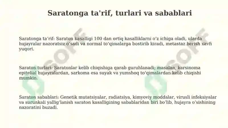 Saraton kasaligi 3
