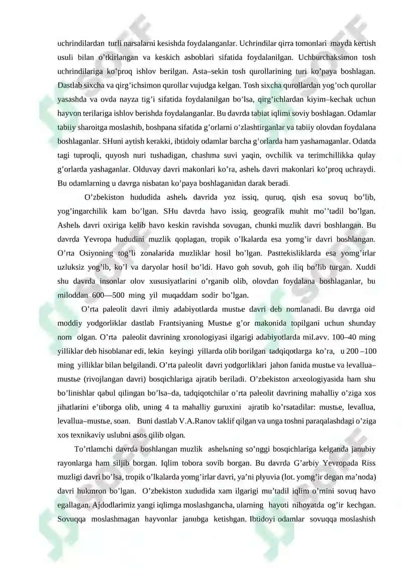 Paleolit davri xususiyatlari 3