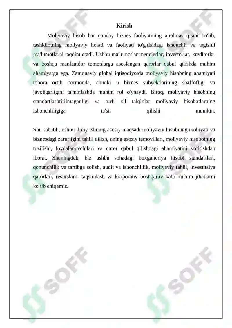 Biznesda moliyaviy hisobning mazmuni va zarurligi 3