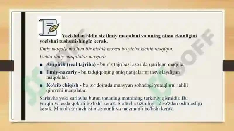 Ilmiy maqola qanday yoziladi? 3