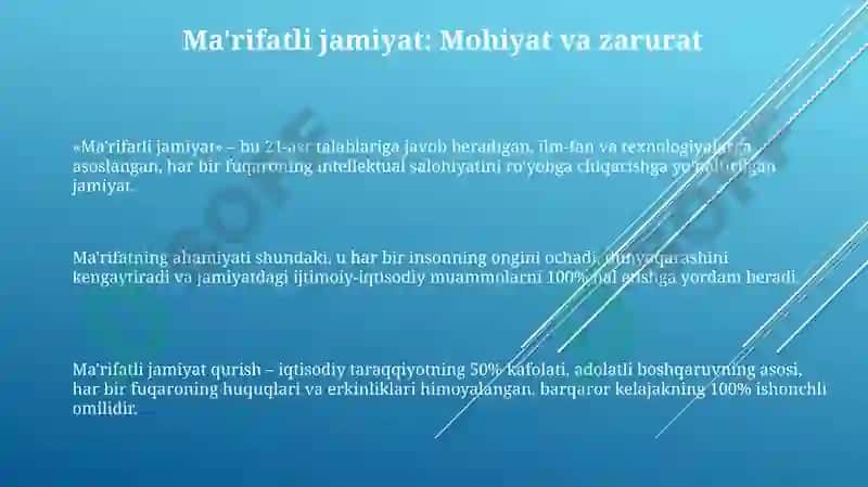 Ma'rifatli jamiyat 3
