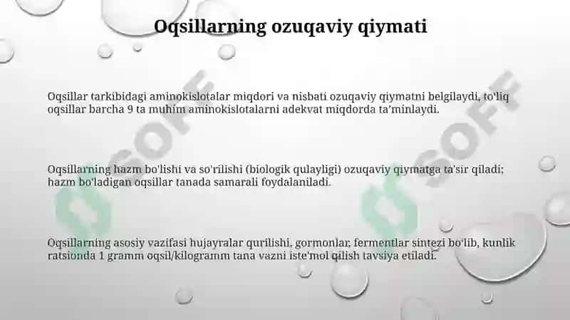 Oqsillarningovqatlilikvabiologikqiymati 3
