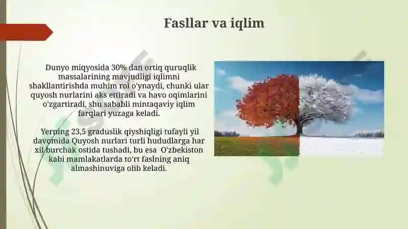 Yil fasllari almashinuvi 3