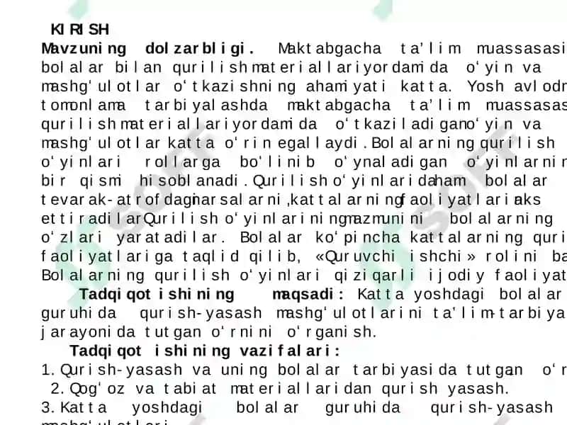 KATTA YOSHDAGI BOLALAR GURUHIDA QURISH-YASASH MASHGʻULOTLARINI TA’LIM-TARBIYA JARAYONIDA TUTGAN OʻRNI 3