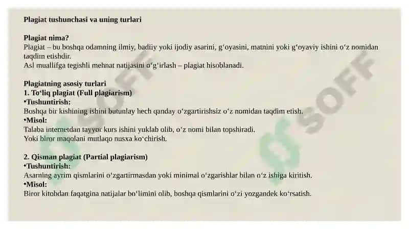 Plagiat va uning salbiy oqibatlari 3
