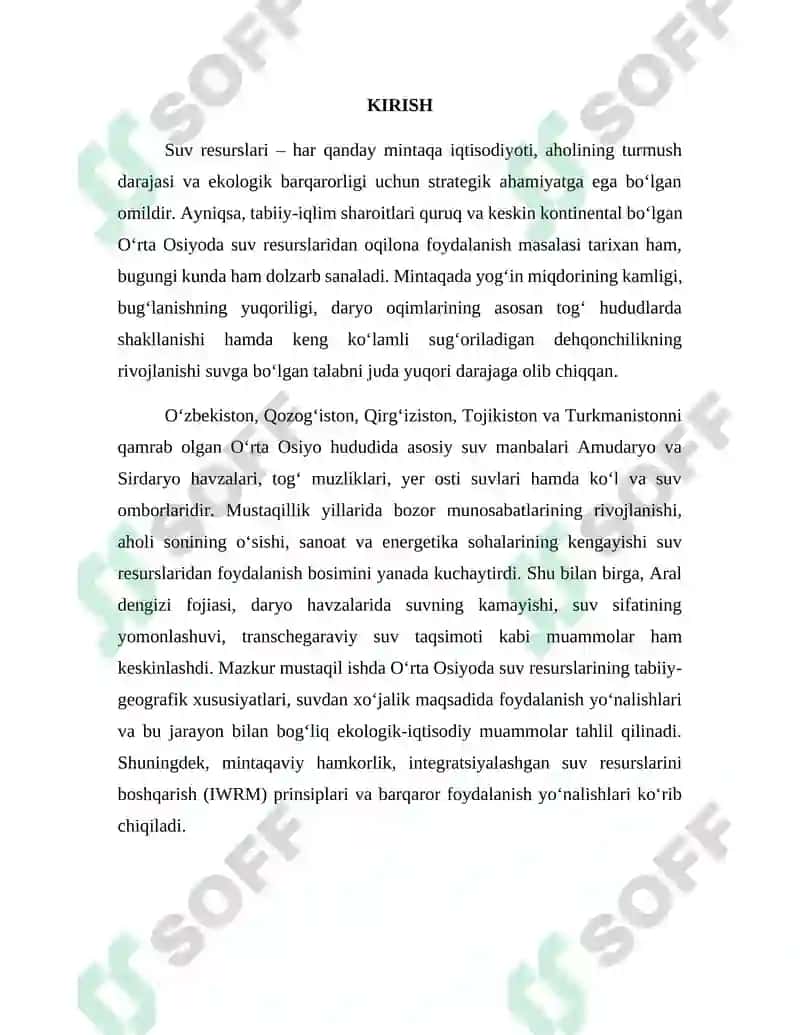 O‘rta Osiyoda suv resurslaridan foydalanish 3
