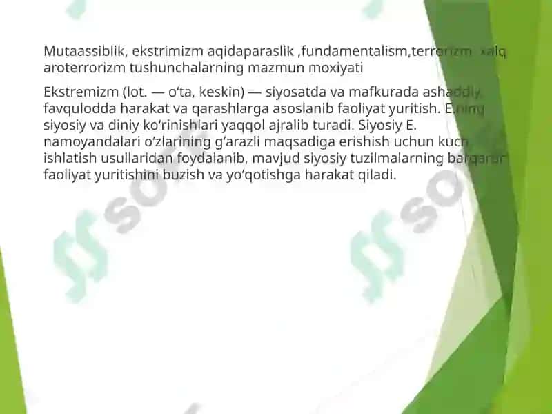 Diniy ekstremizm va terrorizm mafkura va amalyot,qarshi kurashish strategiyasi. 3