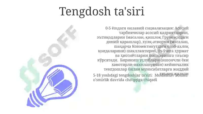 Tengdosh ta'siri va o'smirlar rivojlanishi 3