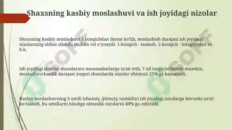 Kasbiy psixologiyada shaxs va jamiyat muammolari 3