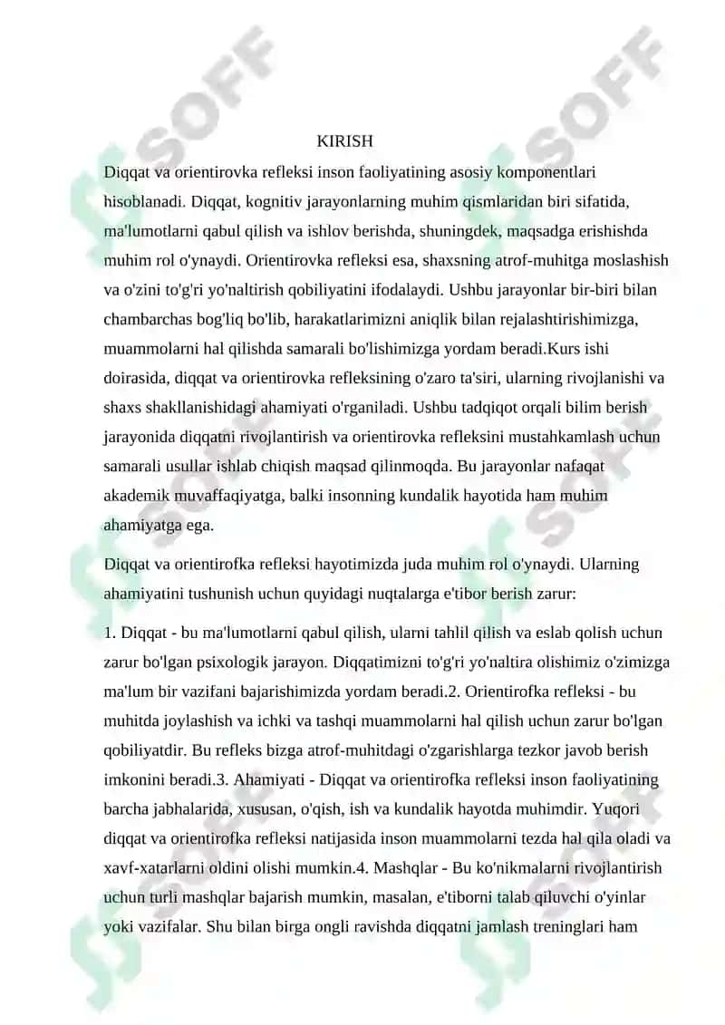 Diqqat va orientirovka refleksi 3