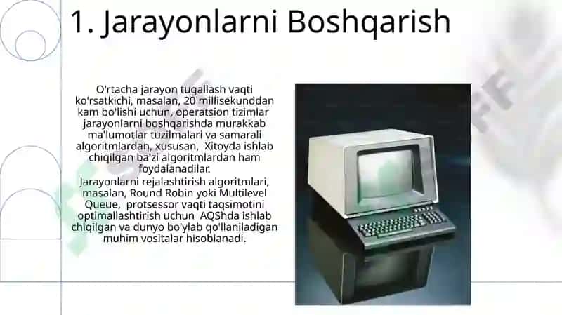 Zamonaviy operatsion tizimlar taxlili 3