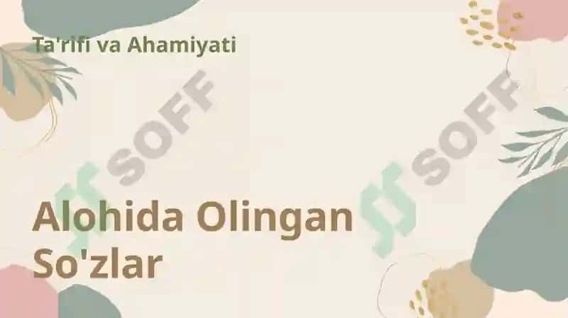 Alohida olingan soʻzlar.Modal undov va taqlidlar 3