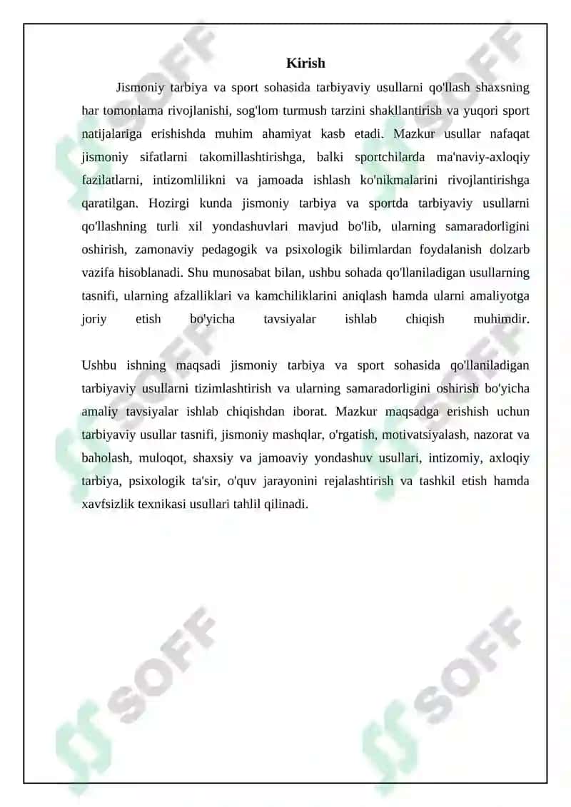 Tarbiya usullari tasnifi va ularning jismoniy tarbiya va sportdagi roli 3