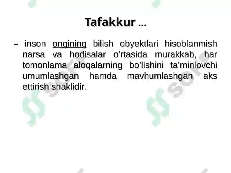 Taffakur haqida umumiy tushuncha 3