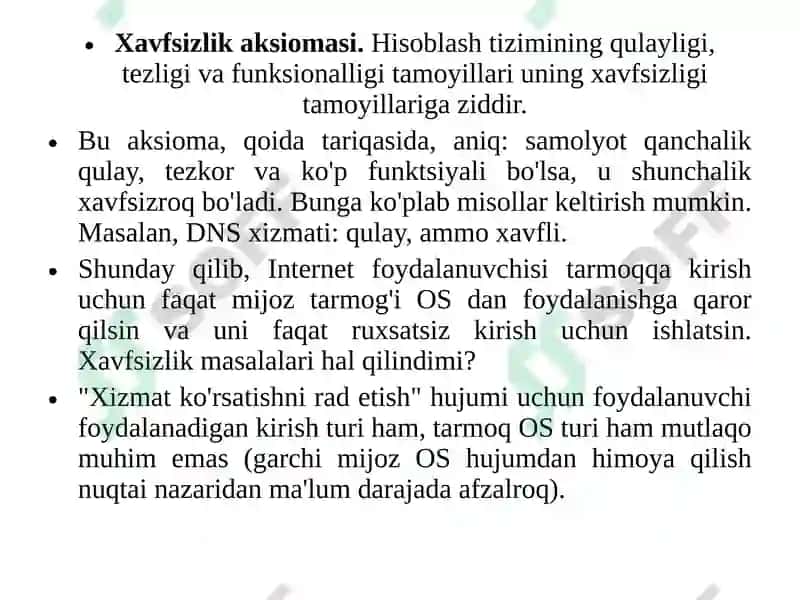 MA’RUZA-14. HUJUMLARDAN HIMOYALASH PRINSIPLARI 3