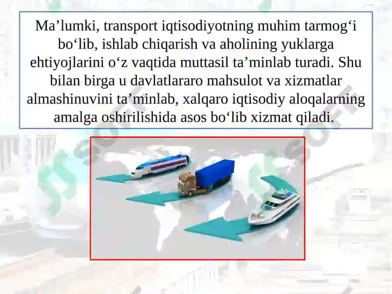 Jahon transporti geografiyasi 3