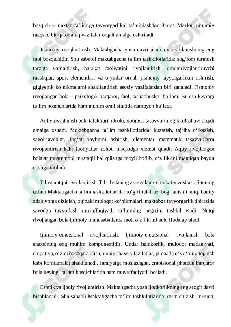 MAKTABGACHA TA’LIM TASHKILOTIDAGI TA’LIM FAOLIYATINING MAQSADLARI VA TAMOYILLARI. 3