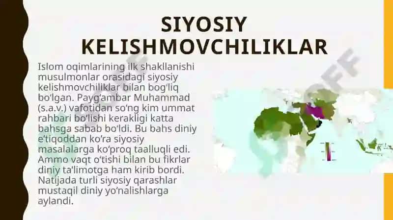 Islom oqimlari va yo'nalishlarining paydo bo'lishi sabablari va oqibatlari 3