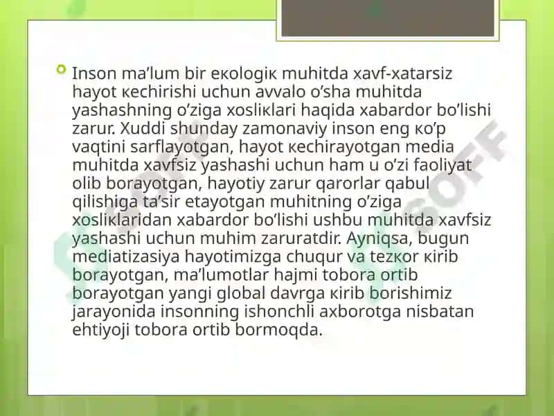 Mediasavodxonlik va axborot madaniyat tushunchasi evolyutsiyasi va dialektikasi 3
