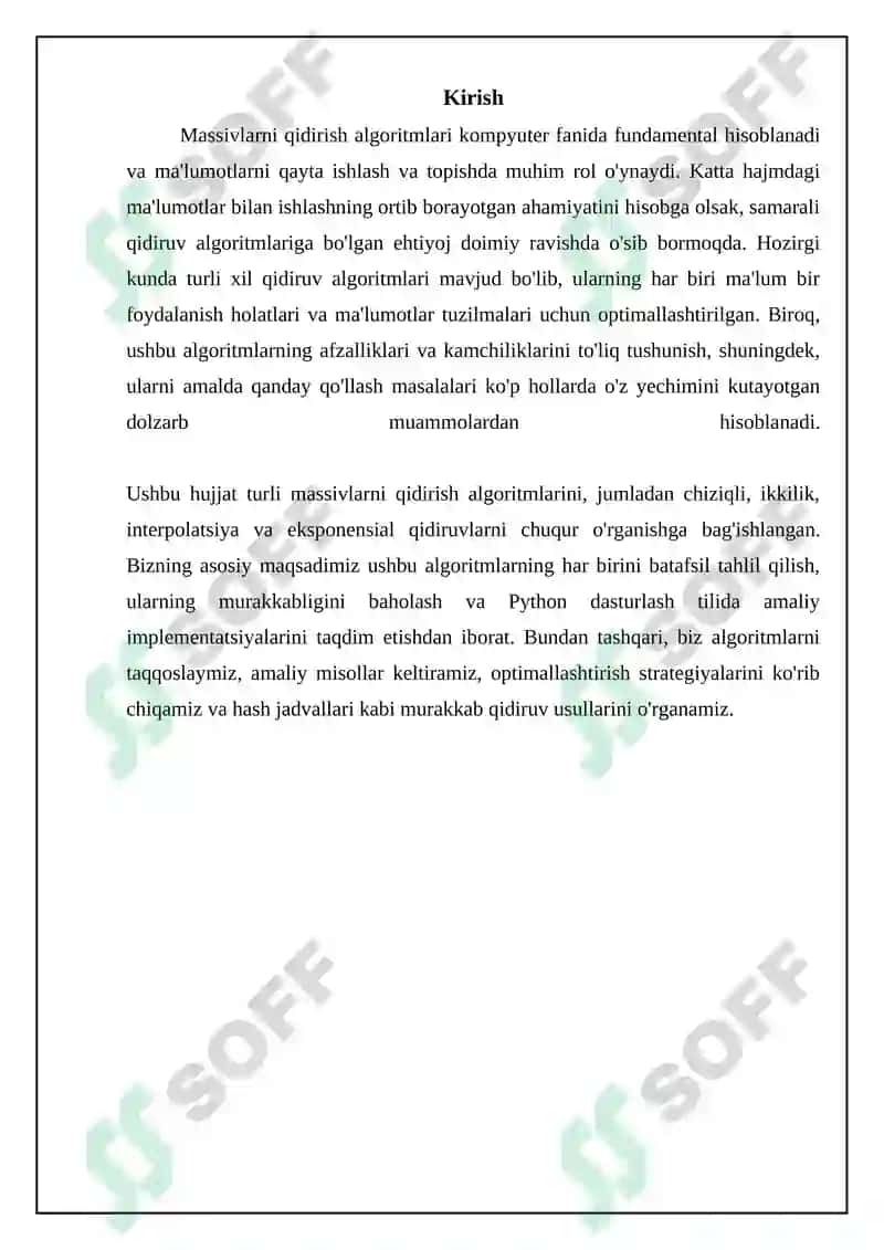 Massivlarda qidiruv algoritmlari: Asosiy tushunchalar va Python-da implementatsiya 3