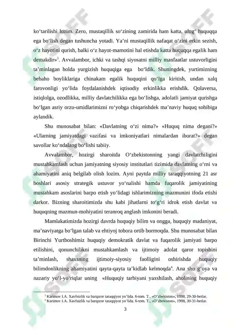HUQUQ  ERKINLIKNING UMUMIY VA ZARURIY SHARTI VA UNING MAZMUN-MOHIYATI 3