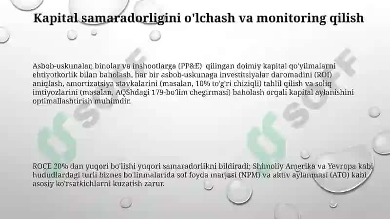 Tadbirkorlik kapitalining aylanishi 3