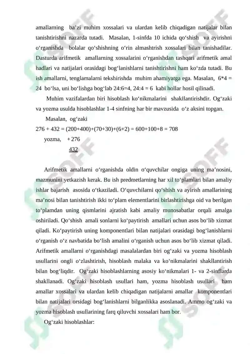 NOMANFIY BUTUN SONLAR USTIDA ARIFMETIK AMALLARNI O‘RGATISH METODIKASI VA HISOBLASH KO‘NIKMALARINI TARKIB TOPTIRISH 3