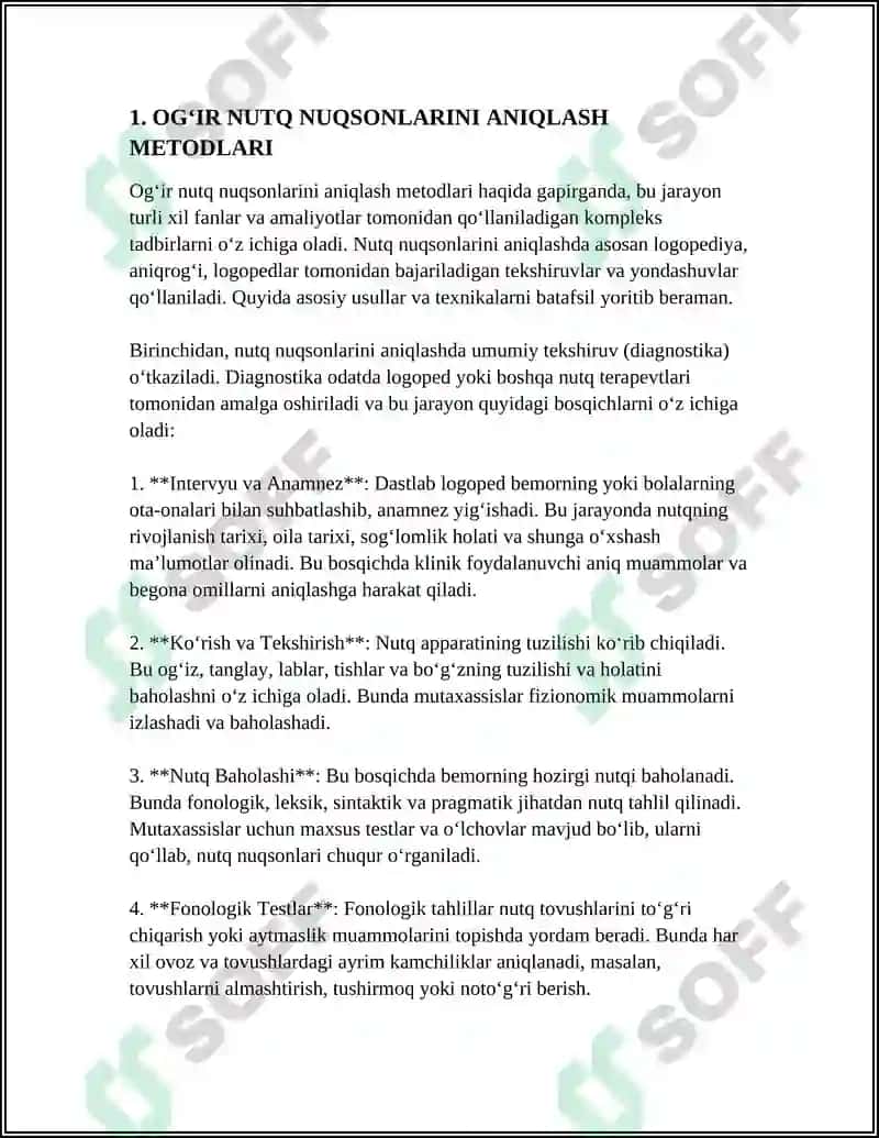 OGʻIR NUTQ NUQSONIGA EGA BOʻLGAN BOLALARNING KOMPLEKS REABILITASIYA QILISHNING ASOSIY YOʻNALISHLARI 3