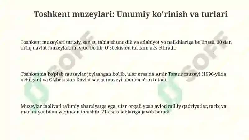 Toshkent muzeylari 3