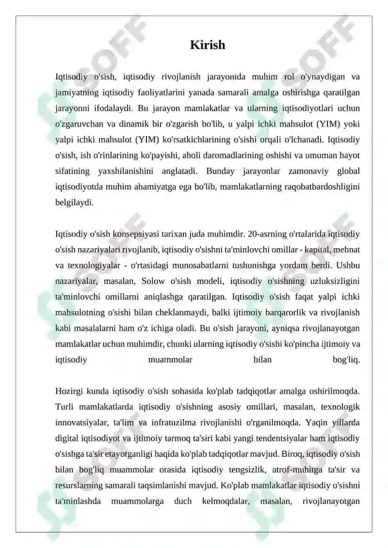 Iqtisodiy o'sish va uning mohiyati 3