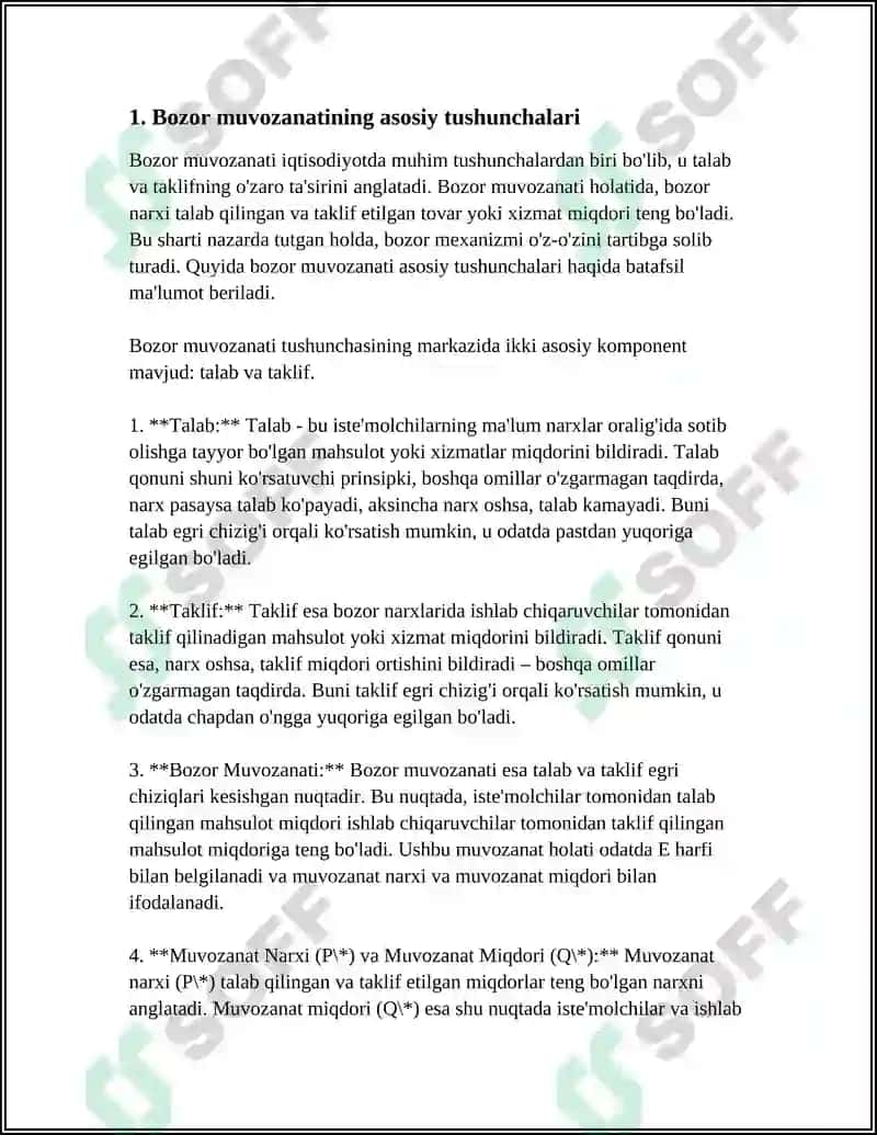 BOZOR MUVOZANATI VA UNGA TA’SIR KO‘RSATUVCHI OMILLAR TAHLILI 3