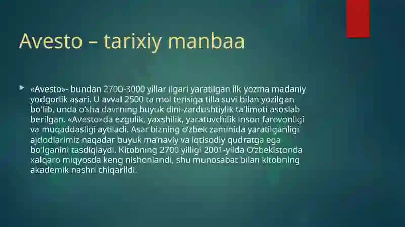 Zardushtiylik(Avesto) dagiiqtisodiyg’oyalar 3