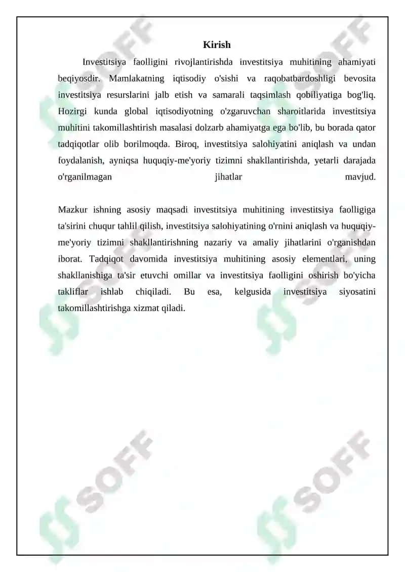 Investitsiya faoliyatini rivojlantirishda investitsiya muhitining orni 3