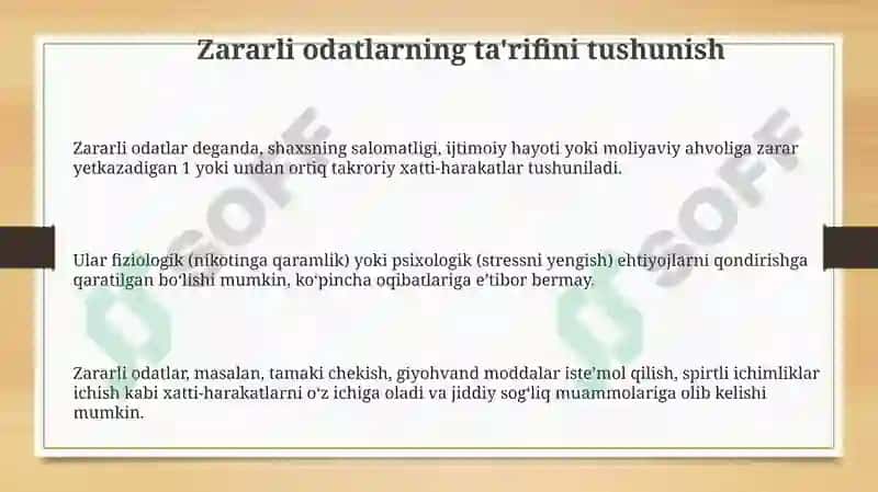 Zararli odatlardan saqlanish va oldini olish usullari 3