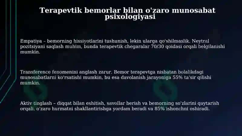Terapevtik bemorlar bn munosabatda boʻlish psixologiyasi 3