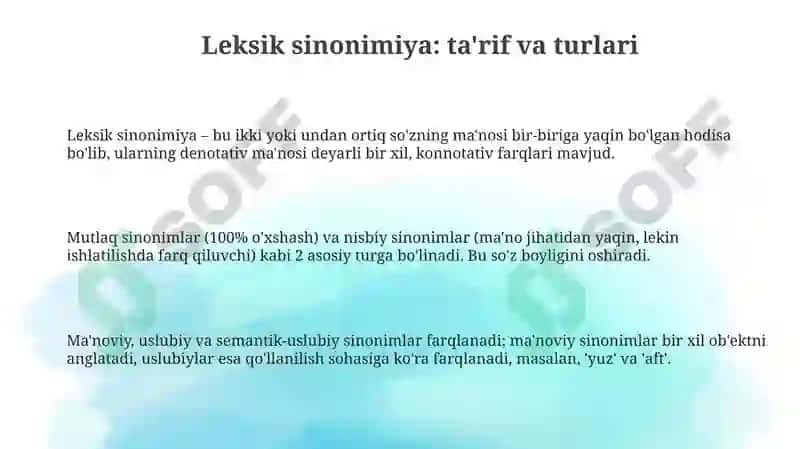 Leksik sinonimiya 3