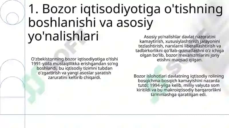 Bozor iqtisodiyotiga o'tish davri va O'zbdagi xususiyatlari 3
